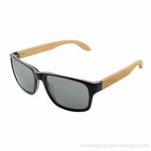 High-quality sports sunglasses with wooden temple